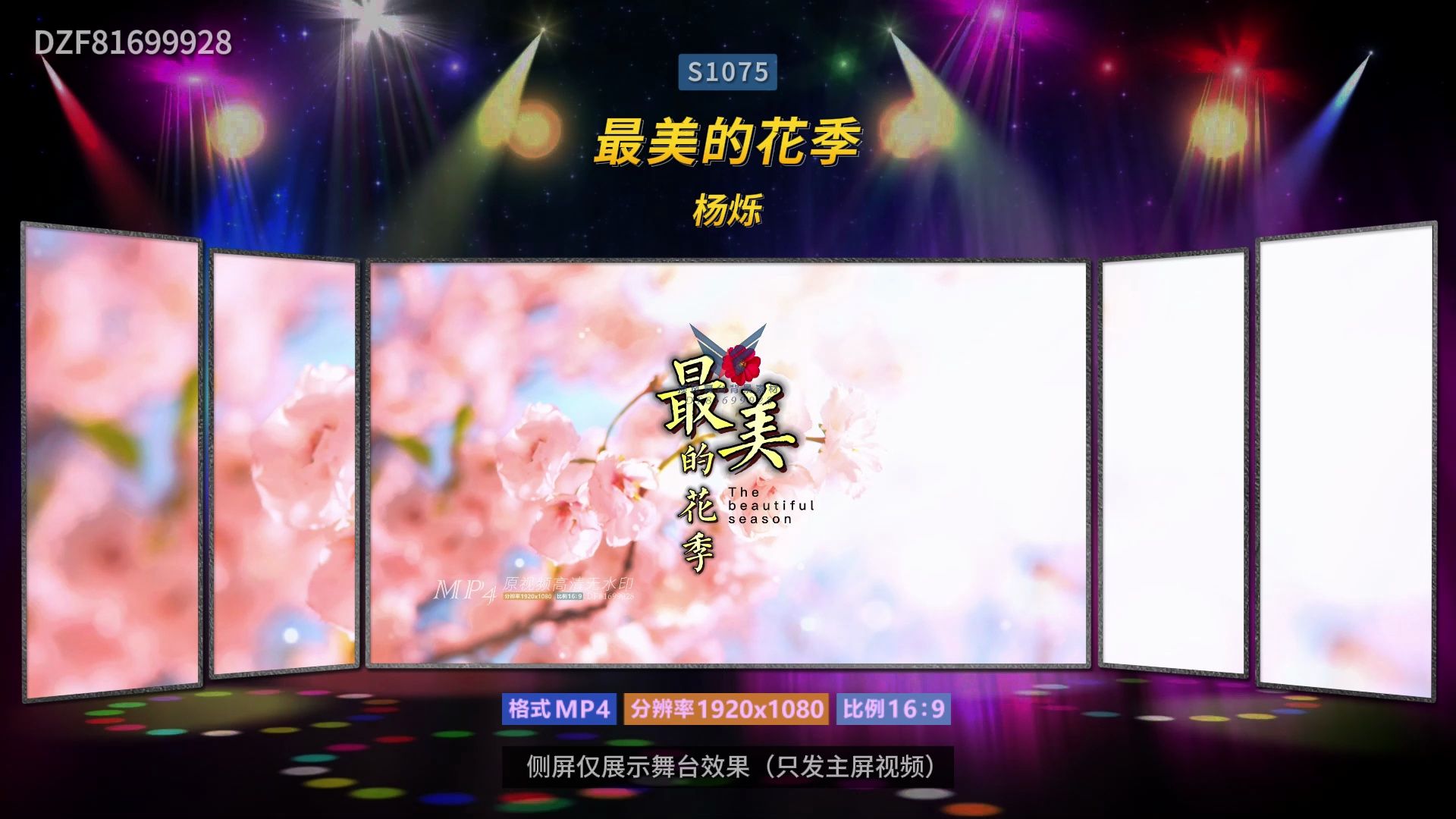 s1075杨烁《最美的花季》高清led视频背景素材#有伴奏版