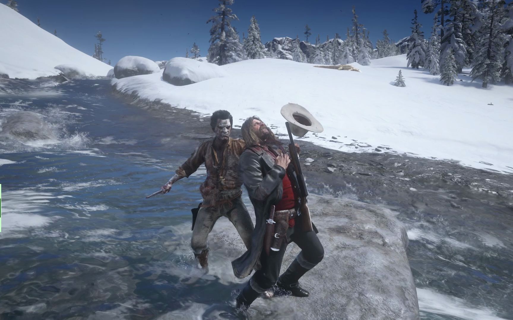 荒野大镖客2npc大战冷河双雄生存战达奇与迈卡