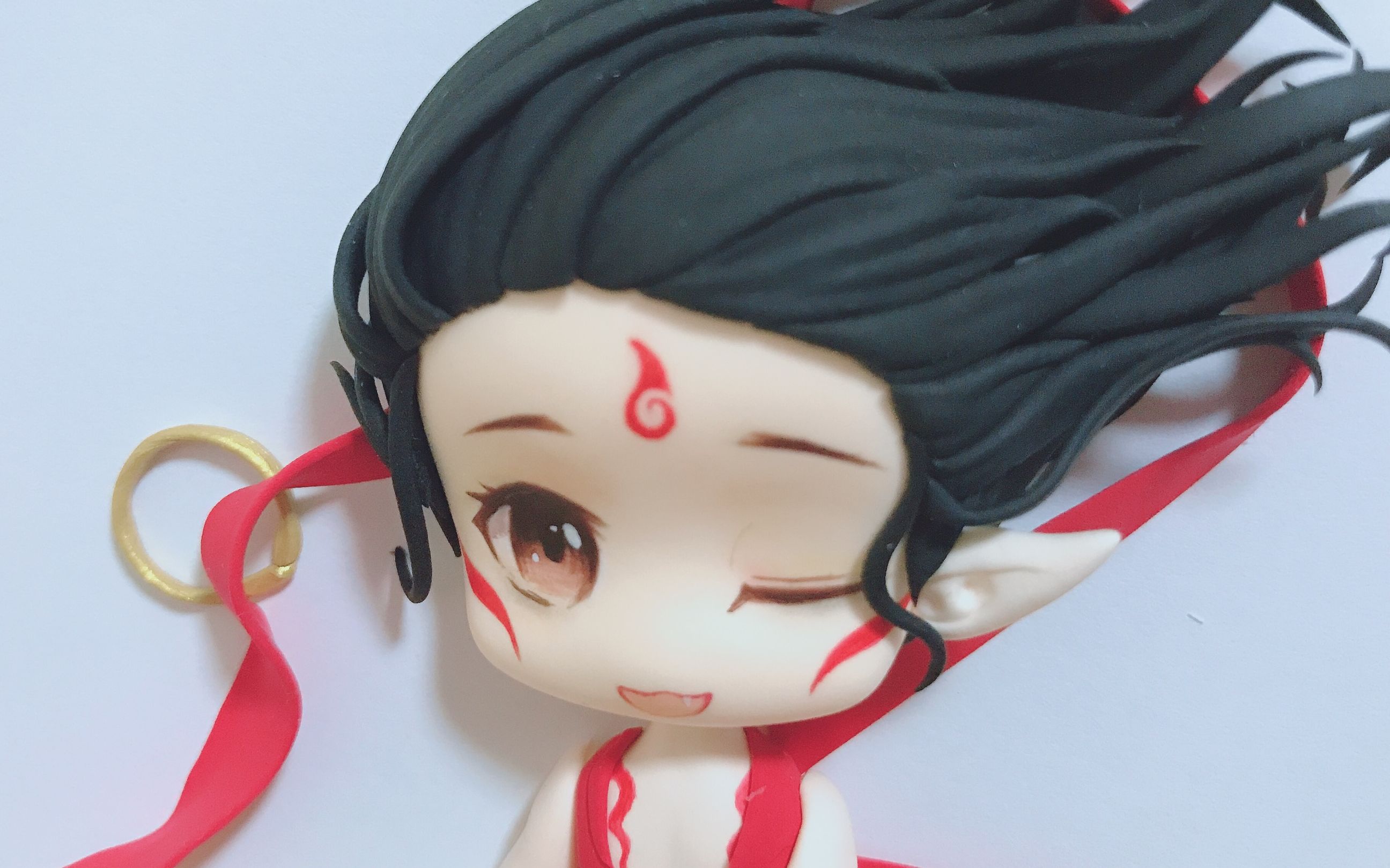 超轻粘土哪吒之魔童降世哪吒制作过程