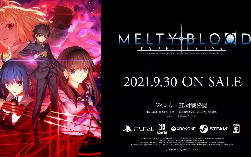 [图]NS新游《月姫格斗 MELTY BLOOD HD》中文版