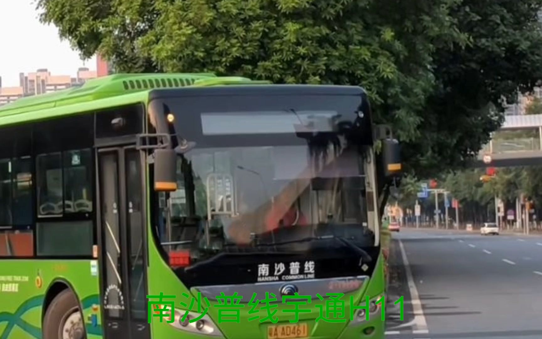 【广州公交】蓝·绿鱼叉天堂 南沙巴士宇通h11&h10插电混动客车