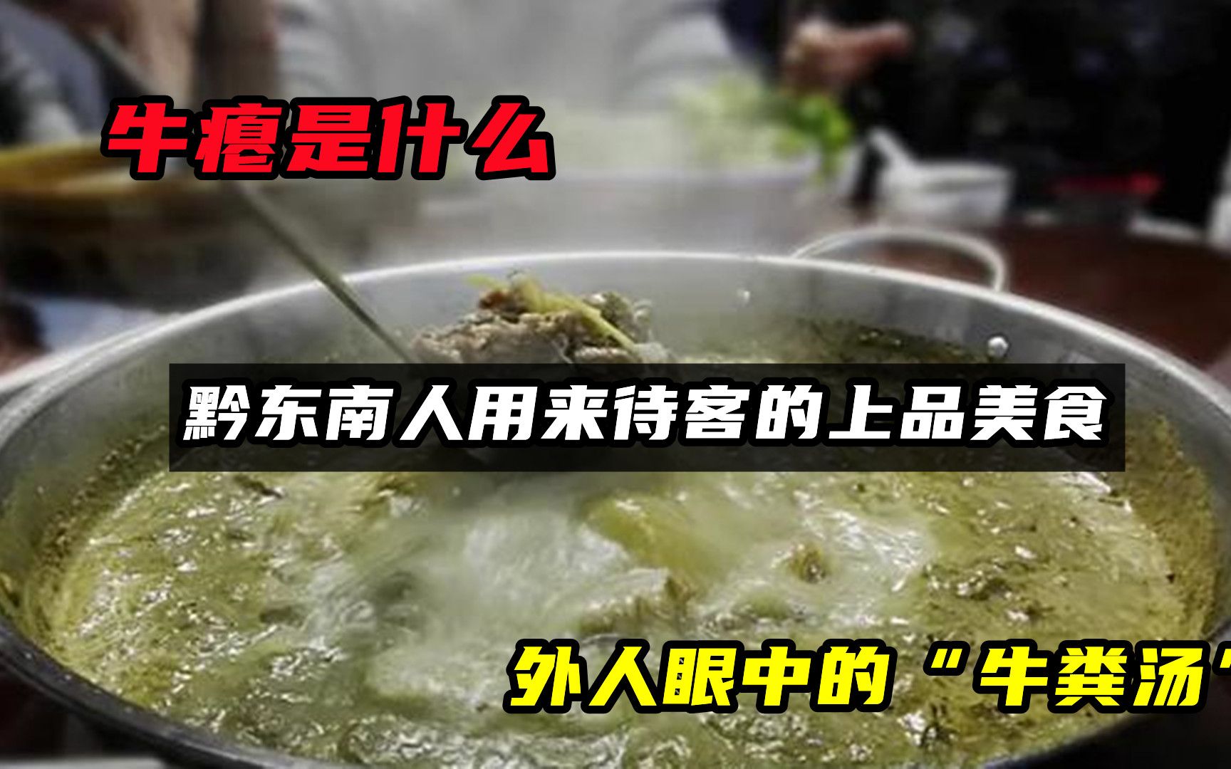 牛瘪是什么?黔东南人用来待客的上品美食,外人眼中的“牛粪汤”哔哩哔哩bilibili