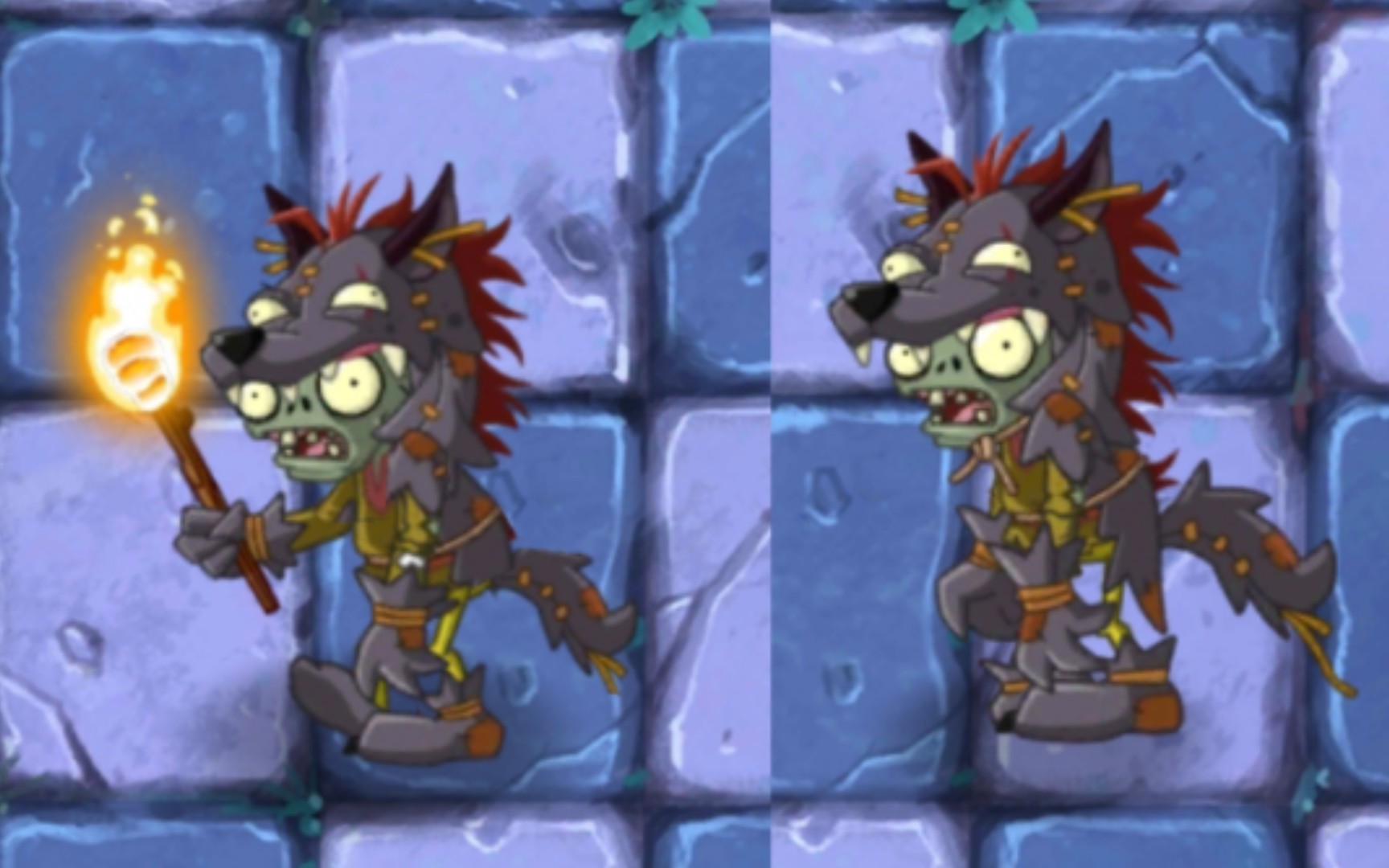 (pvz互怼*41)火把狼王vs所有僵尸_植物大战僵尸2