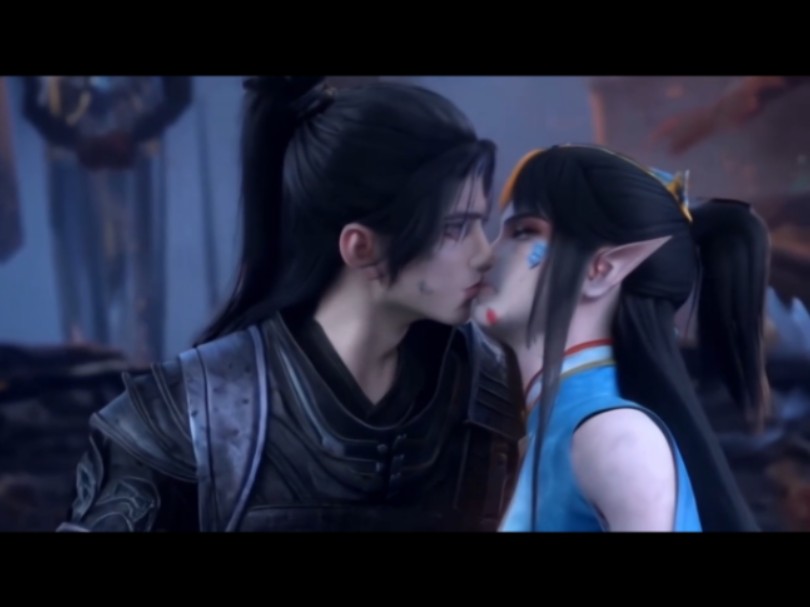 萧炎和凤清儿的相爱香吻