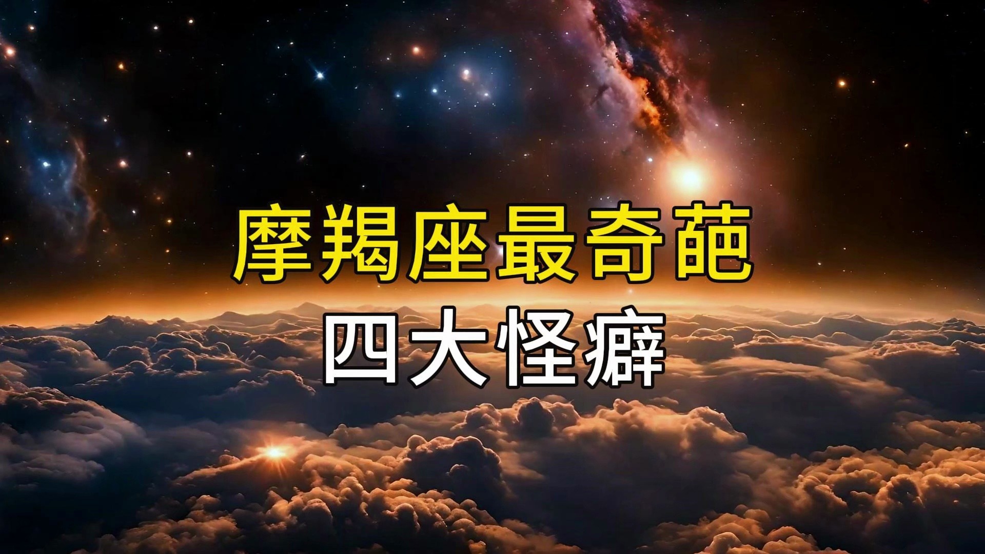 摩羯座最奇葩的4大怪癖,简直太有趣了!哔哩哔哩bilibili