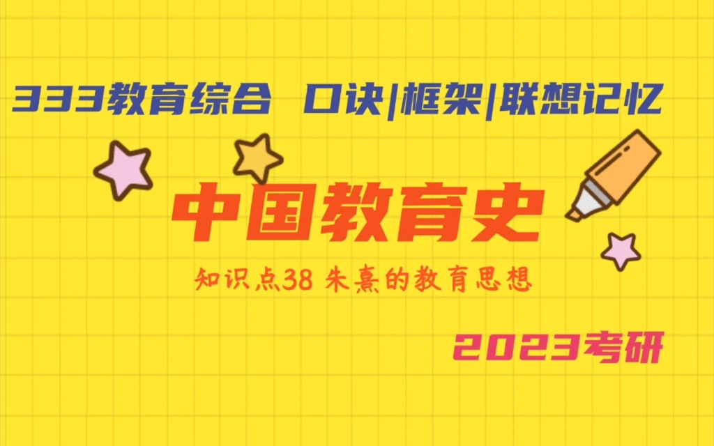 [图]朱熹的教育思想 333教育综合带背 中国教育史 2023考研加油