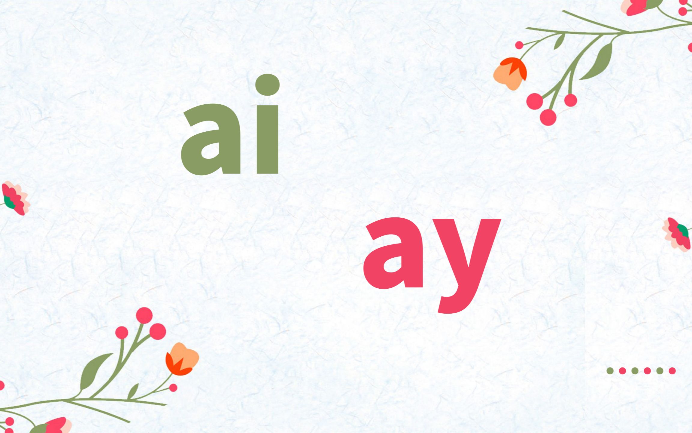 自然拼读27:字母组合ai和ay的发音e01