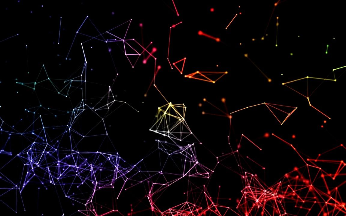 视频素材 ▏h213 绚丽彩色科技感plexus点线粒子线条连接ae后期特效