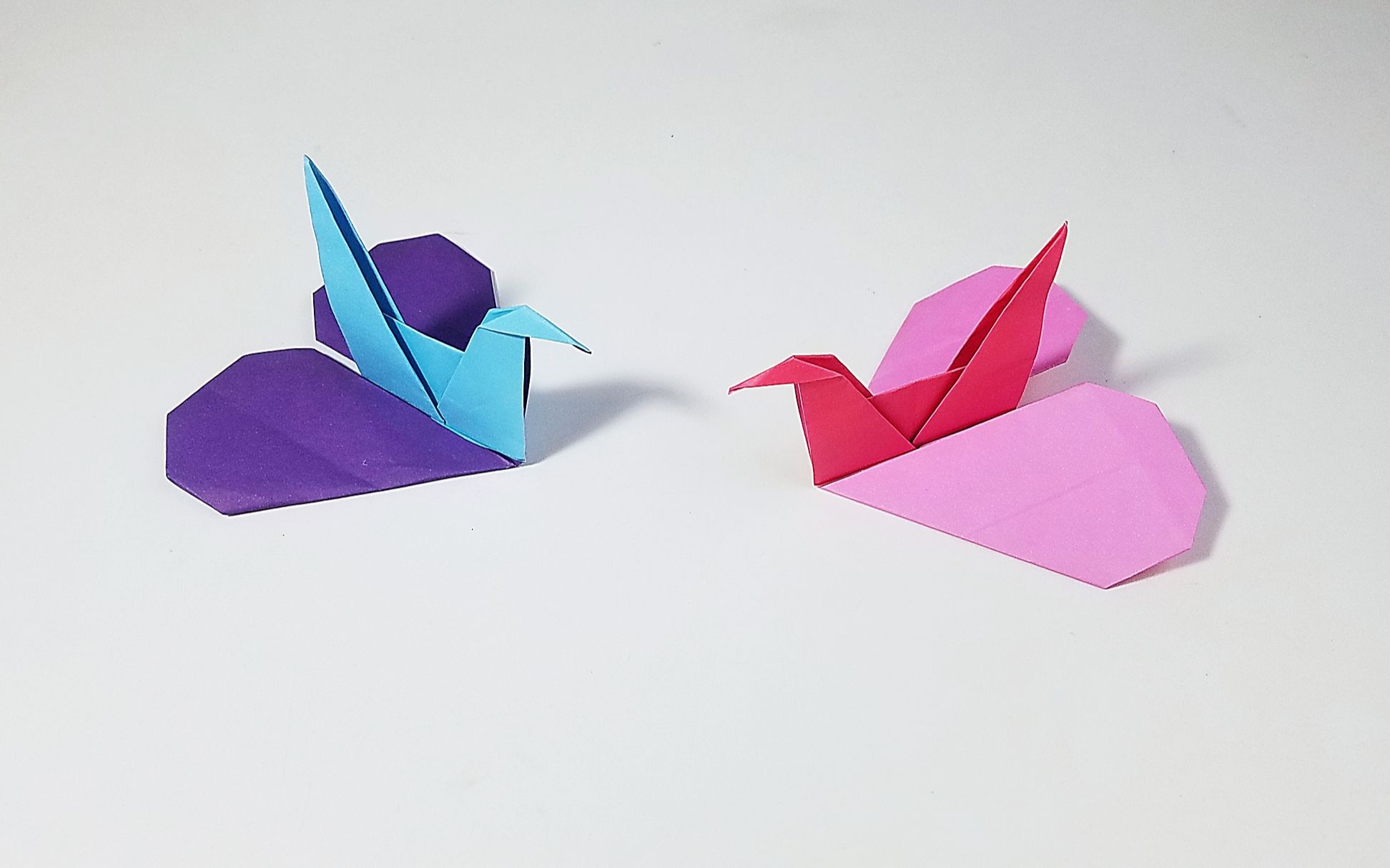 教你折纸爱心千纸鹤简单漂亮儿童很喜欢