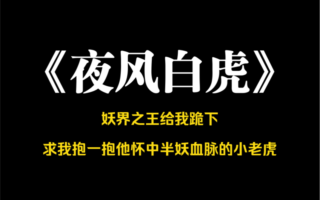 小说推荐~《夜风白虎》妖界之王给我跪下,求我抱一抱他怀中半妖血脉的小老虎……哔哩哔哩bilibili