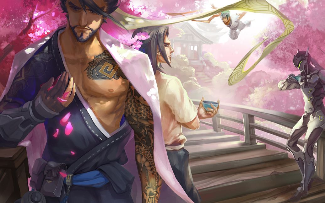 源氏反阿贡半藏放龙(这个毛妹阿贡被我反了两次,第二次在p2)_哔哩哔哩