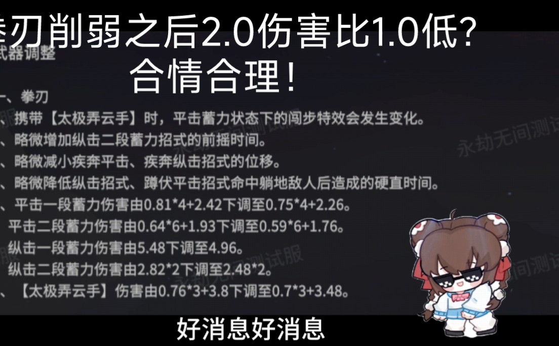 拳刃削弱幅度实测对比 2.0伤害比1.0低?太合理了!淘号阁网络游戏热门视频