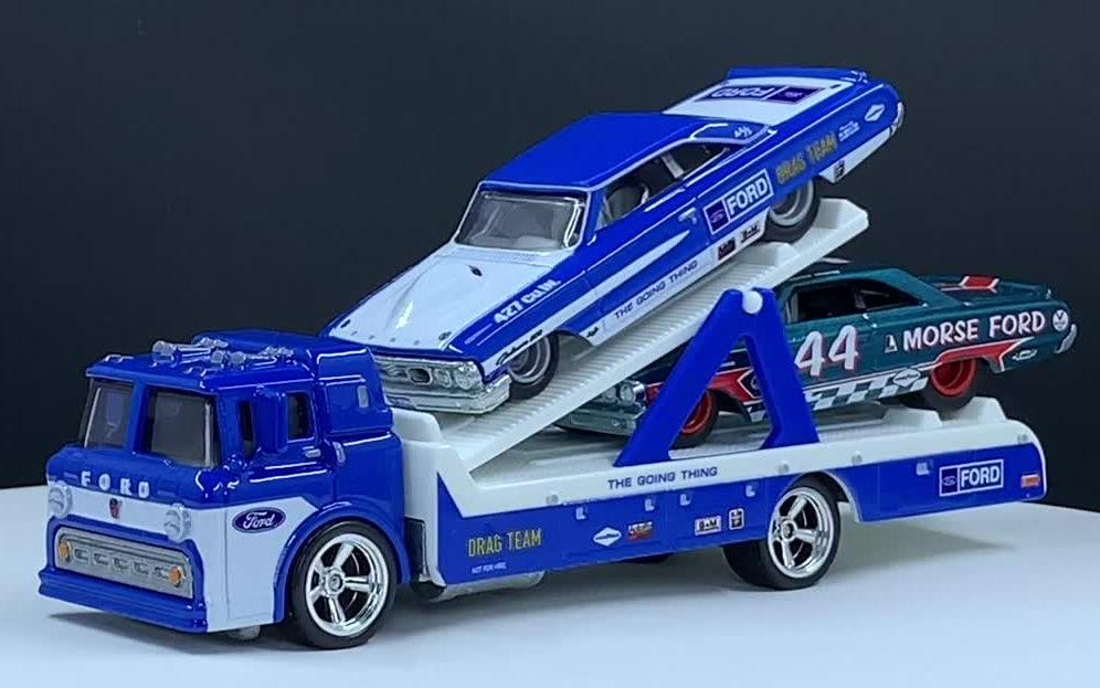 【风火轮hotwheels】开箱汽车文化车队运输 jag e-type & ford c-800