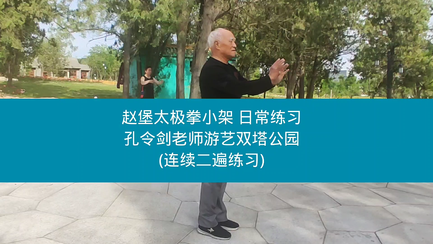 赵堡太极拳小架日常连续练习孔令剑老师游艺双塔公园永祚寺太极拳架与