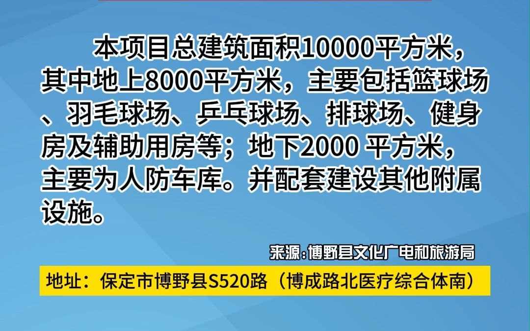 保定市博野县要建全民健身中心了,位于博成路北医疗综合体南.哔哩哔哩bilibili