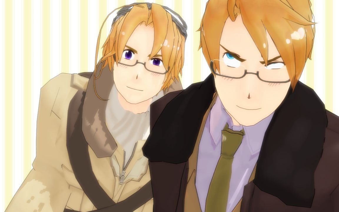 【aph/mmd】北米双子的dadada