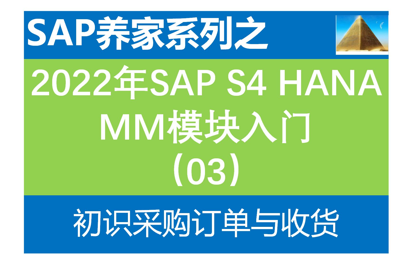 2022年S4 HANA MM入门03初识采购订单与收货 SAP MM模块 - 哔哩哔哩