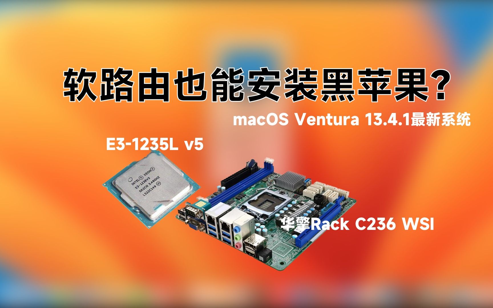 【老吴黑苹果】别人拿来做软路由,我用来安装黑苹果,速度飞快!