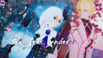 Download Video: 【奥莲】少女神祗纯净的爱 在永恒玫瑰的葱郁间 [Six feet under] [卡莲·卡斯兰娜][奥托·阿波卡利斯]【崩坏三mmd】