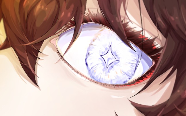 (mc同人绘画过程)银白色的,眼睛