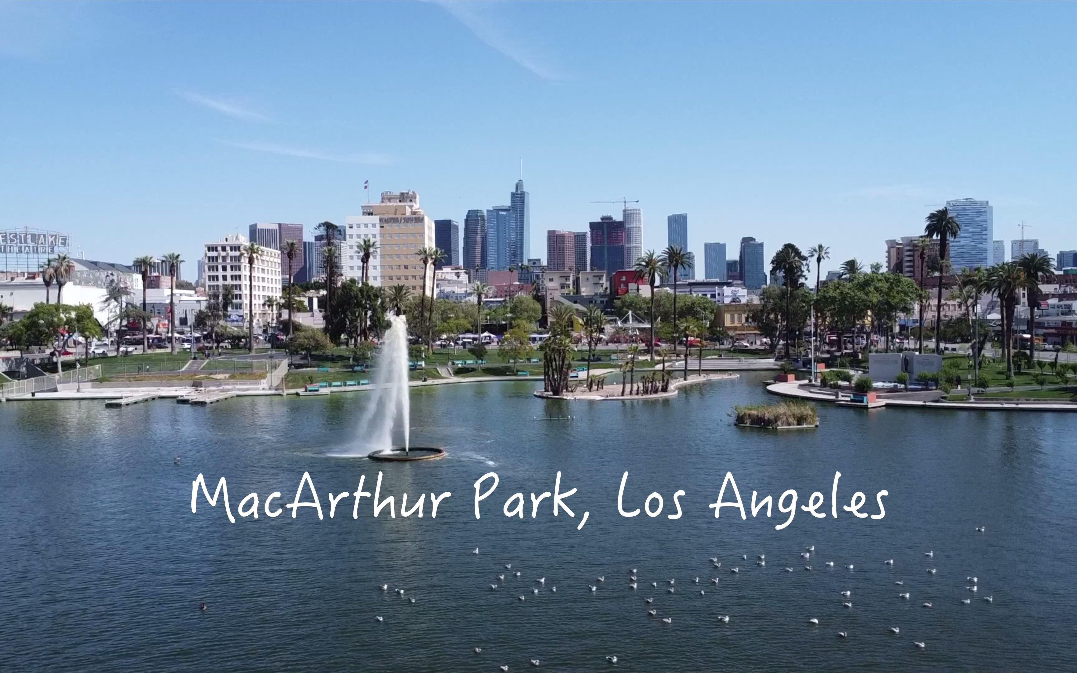 [图]美国洛杉矶市中心美景 MacArthur Park (麦克阿瑟公园)