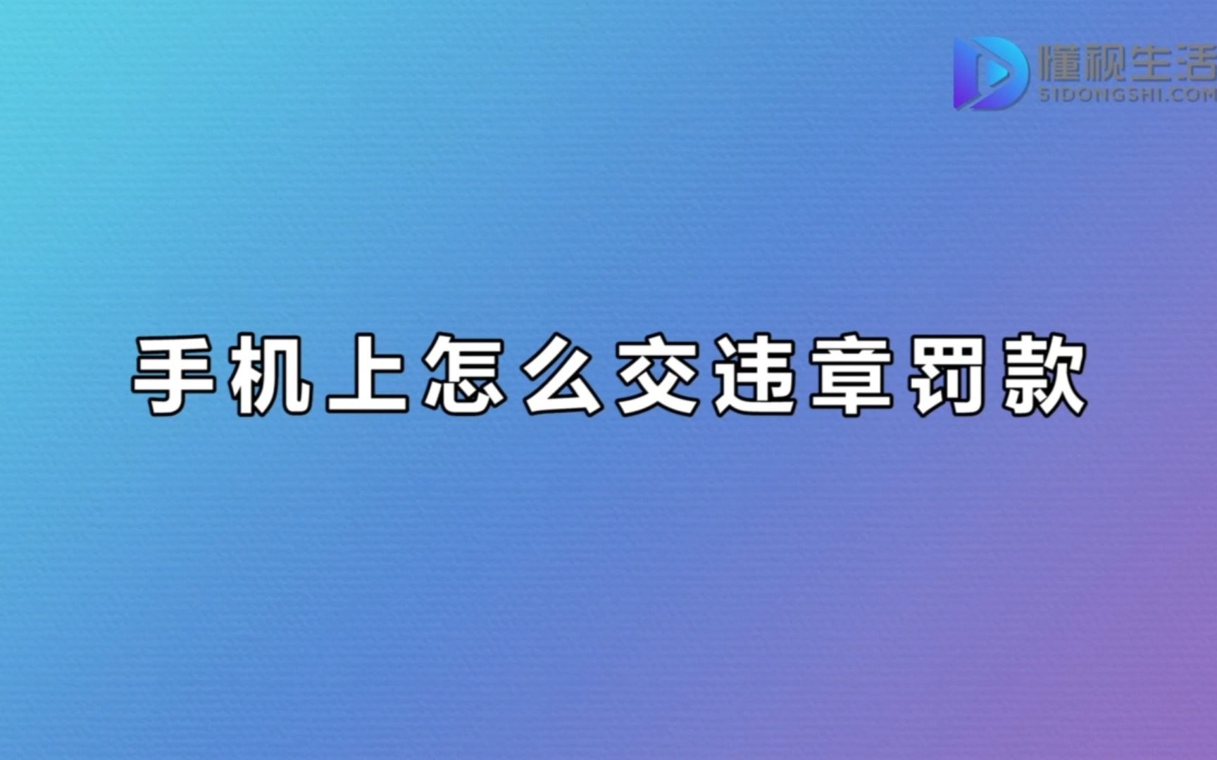 手机上怎么交违章罚款哔哩哔哩bilibili