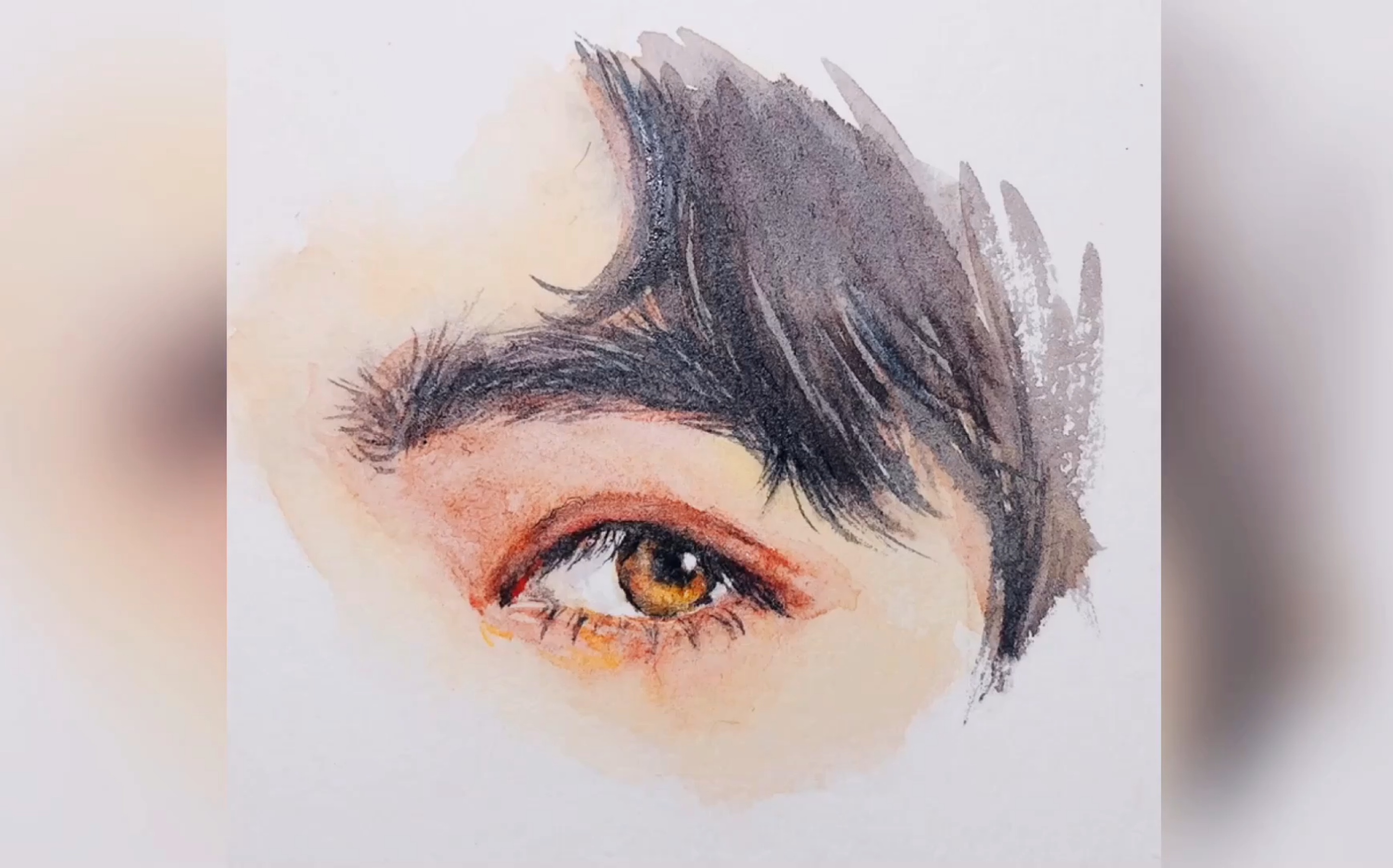 [水彩]手绘朱一龙-眼睛 是个假教程没错了
