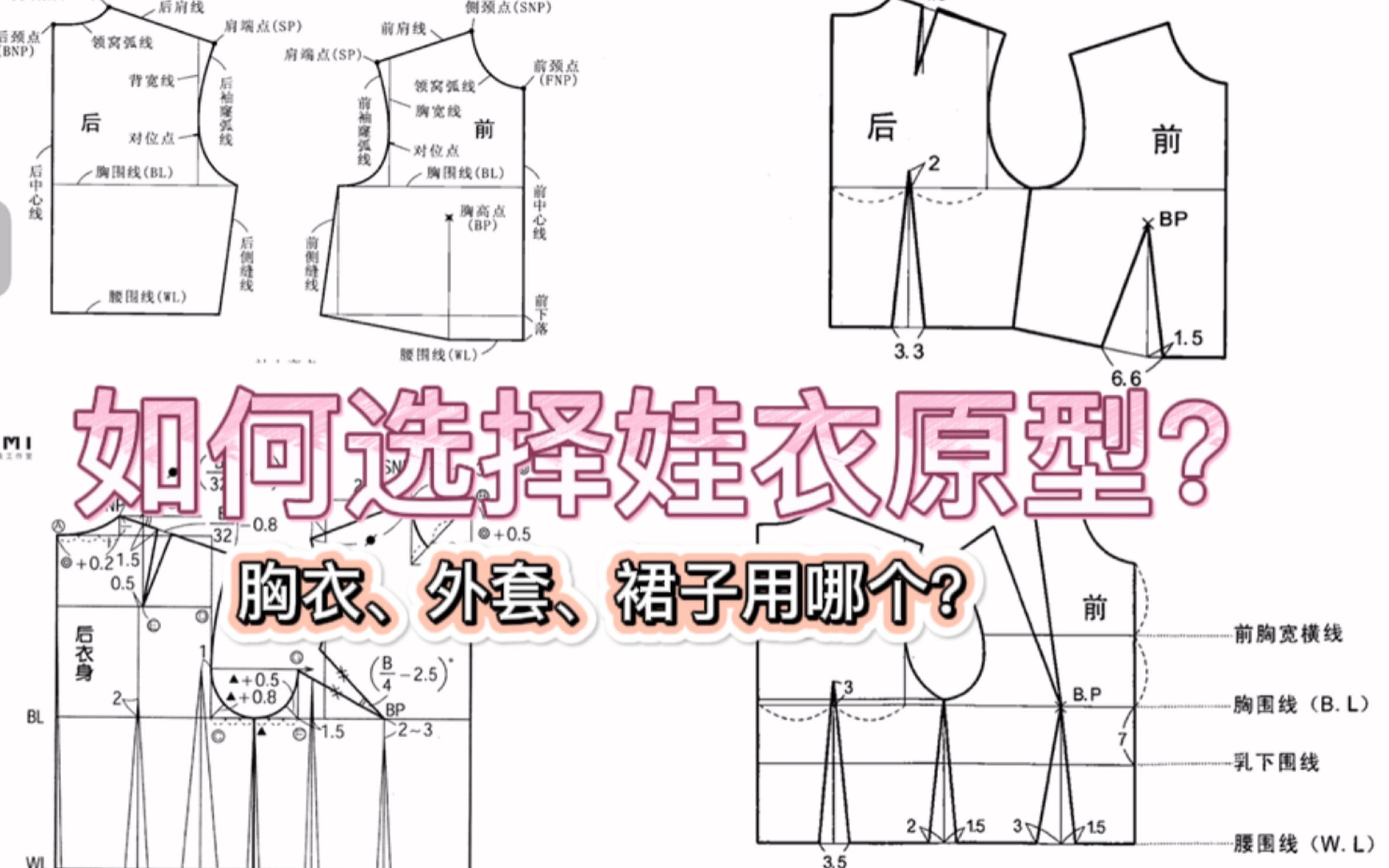bjd娃衣制版如何选择原型衣服不合身超详细干货