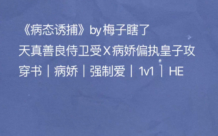 推荐一本古代双男主小说,《病态诱捕》攻是个病娇,特别疯,看着看着嘴角就和太阳肩并肩了哔哩哔哩bilibili