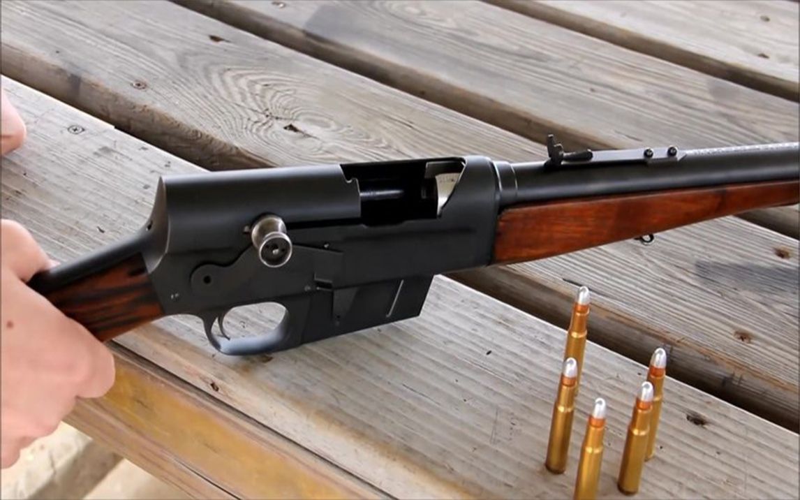 实测雷明顿model8半自动步枪,它比sks步枪历史更久远_哔哩哔哩_bili