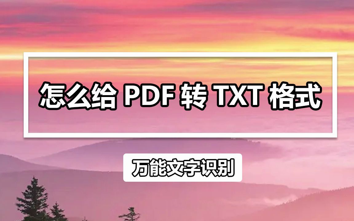 怎么给PDF转TXT格式?PDF转TXT格式原来这么简单哔哩哔哩bilibili