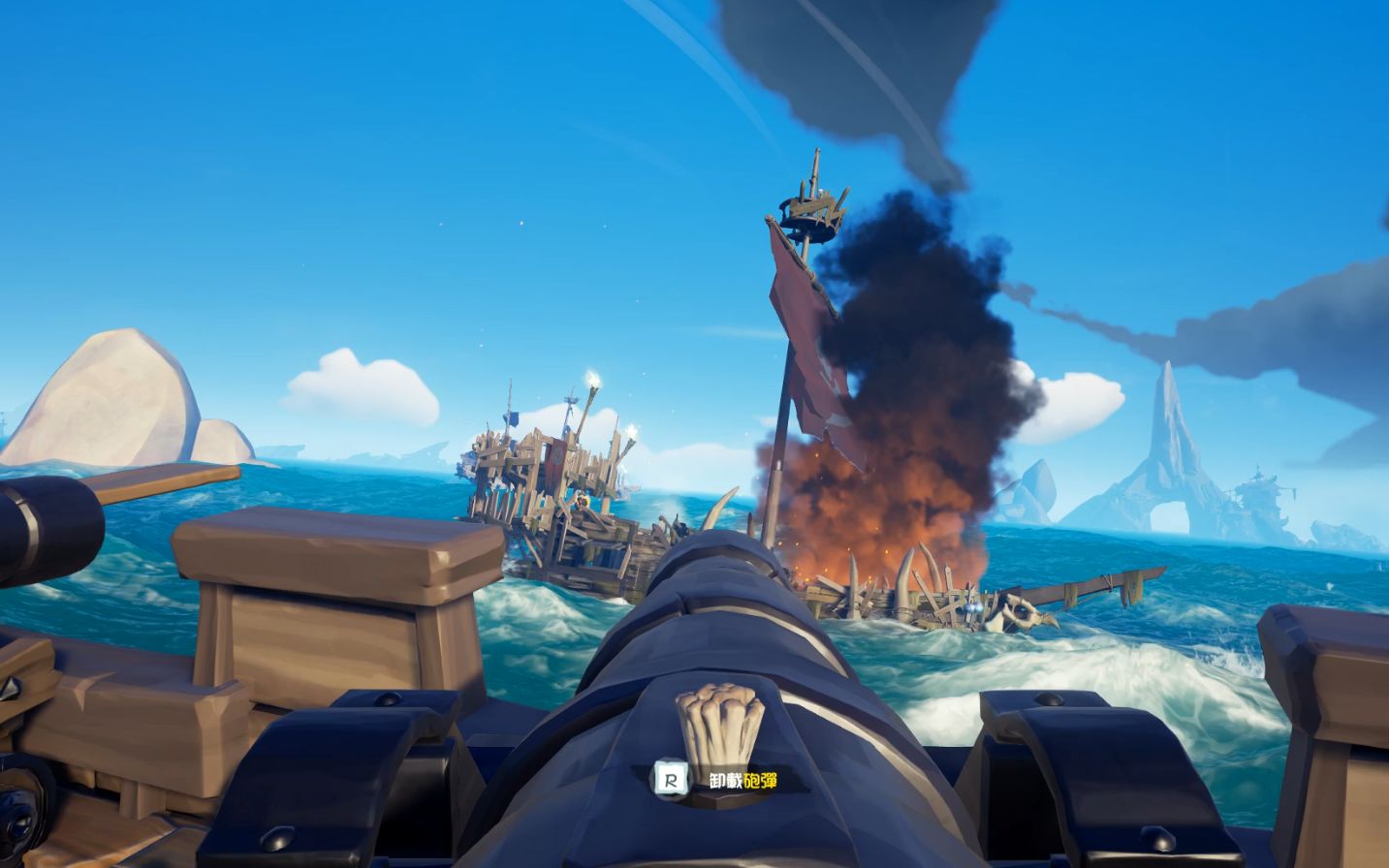 【盗贼之海】老外和骷髅船联合夹击,楚河猛操作全部荡平