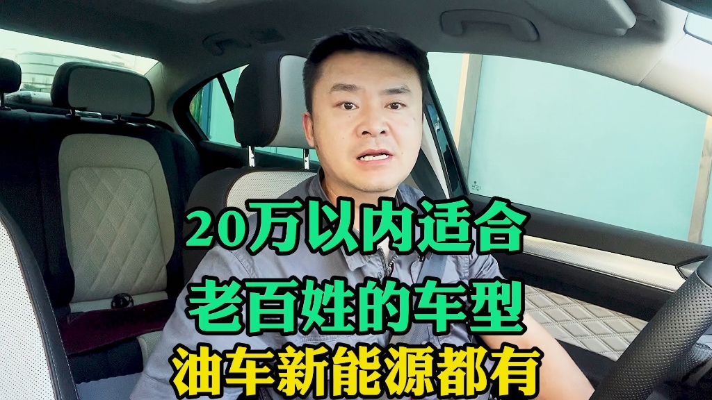 20万以内最适合老百姓入手的车型大全!油车新能源都有!哔哩哔哩bilibili