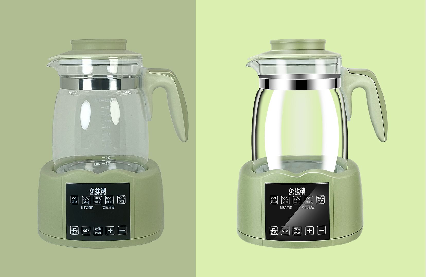 ps产品精修】恒温热水壶精修,塑料材质,金属材质玻璃材质详解,日常