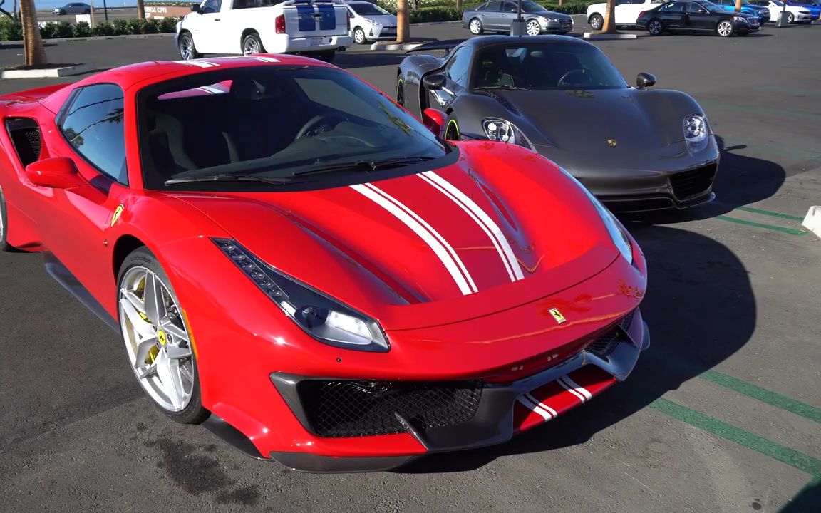 【超跑街拍】最佳超级跑车--保时捷918,法拉利488 pista,福特gt