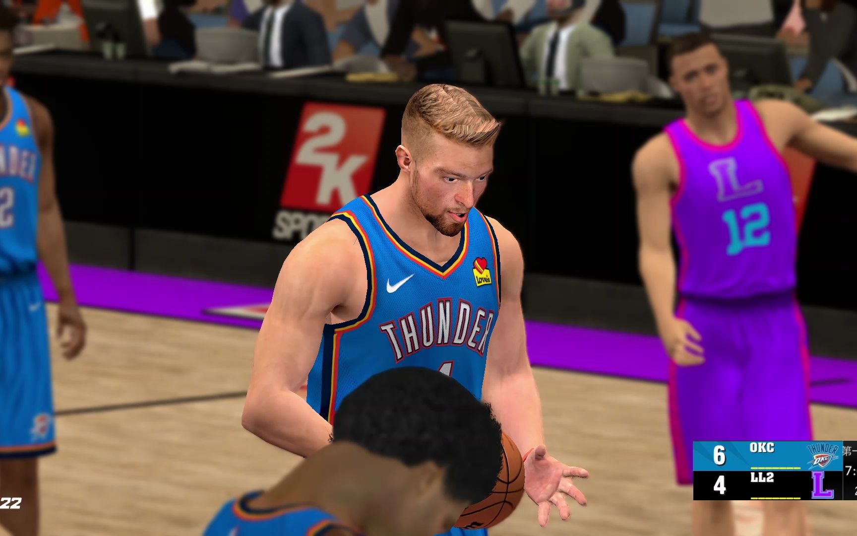 nba2k14之ll系列 第4赛季 ll2队72:87雷霆