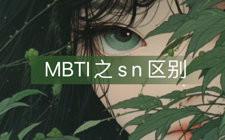 mbti之s n区别哔哩哔哩bilibili