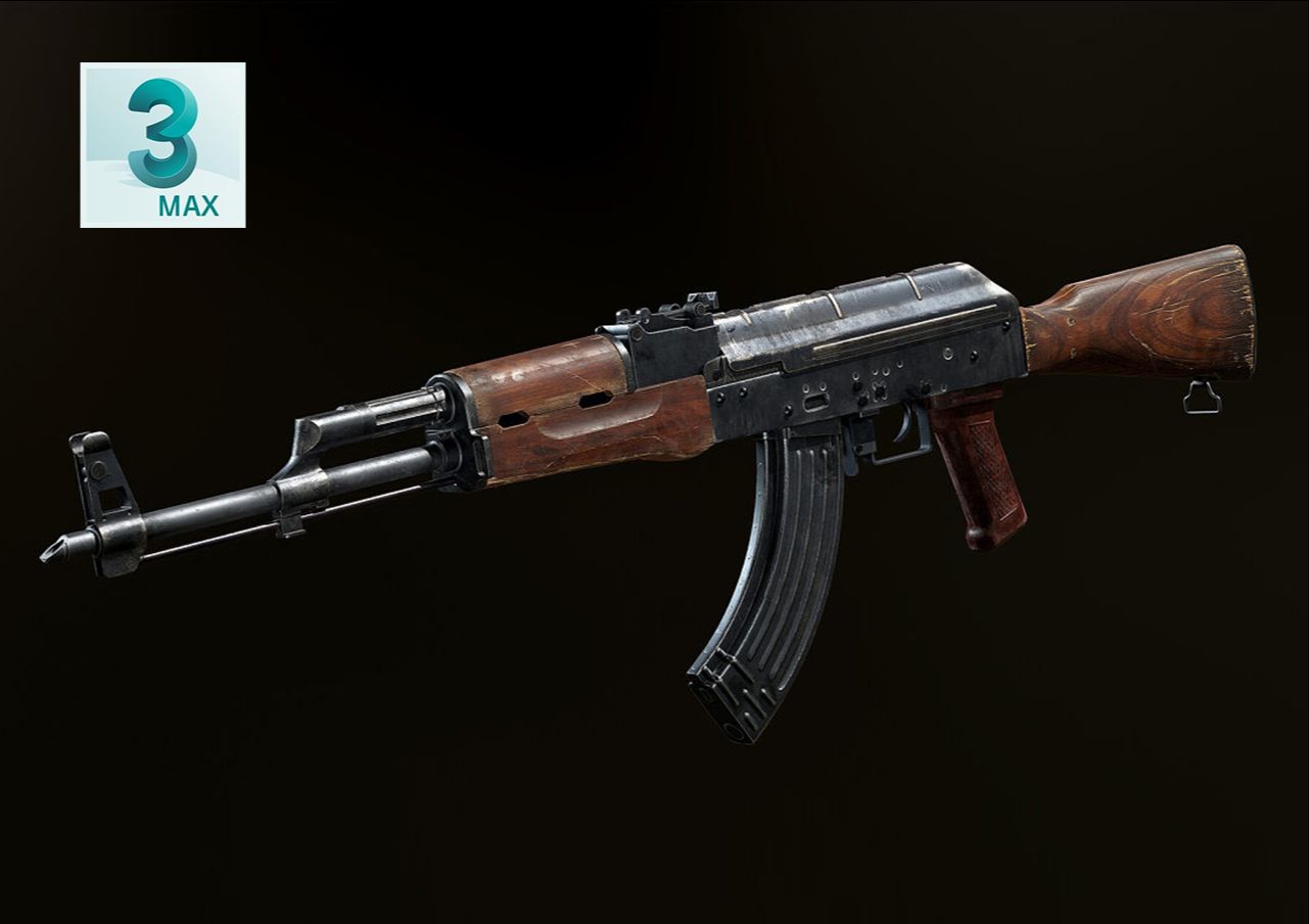 【3dmax ak】硬表面枪械制作教程;专治不会布线卡线毛病;新手必须了解