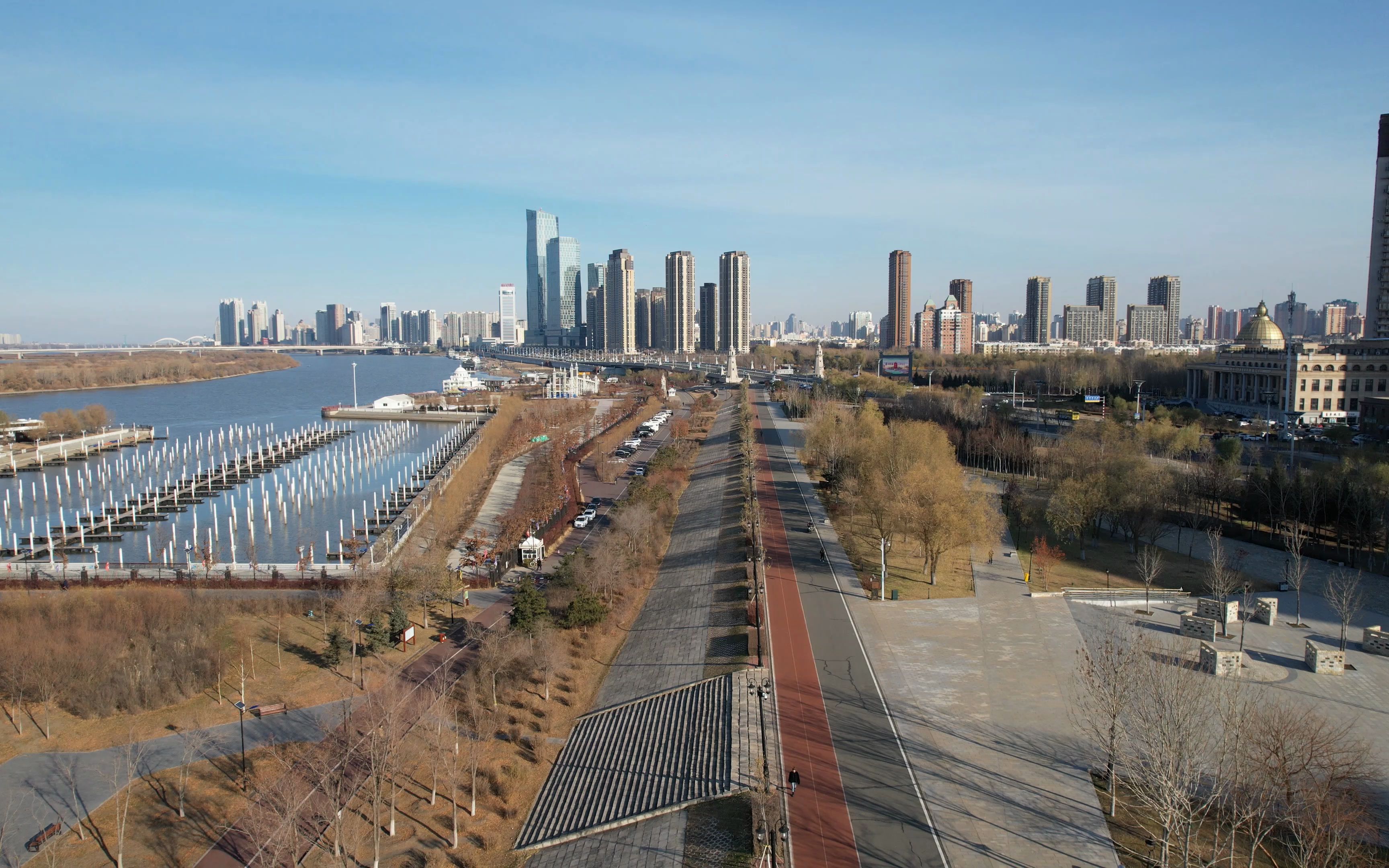 4k哈尔滨友谊西路江畔公园