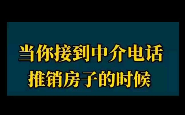 当你接到中介电话..哔哩哔哩bilibili