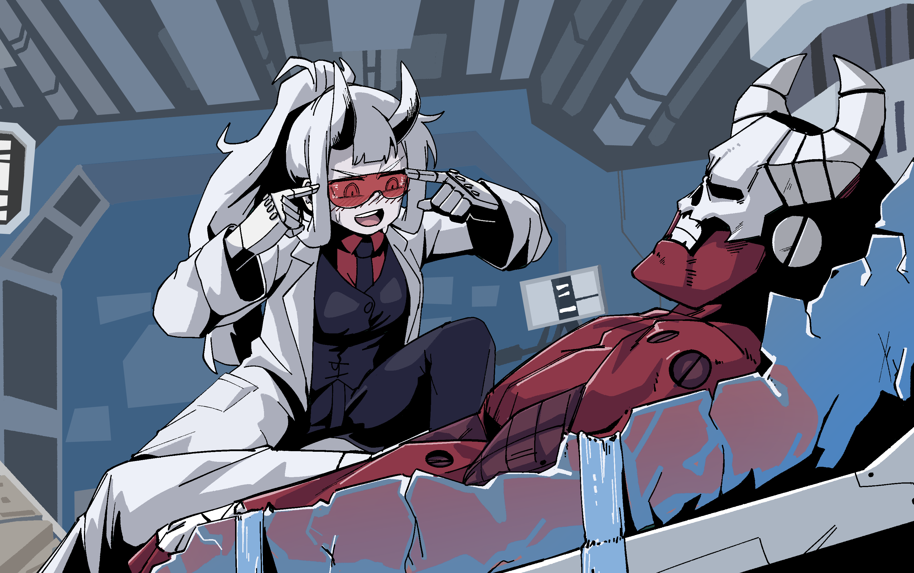 helltaker周年关卡中文剧情:小天使变恶魔_哔哩哔哩_bilibili