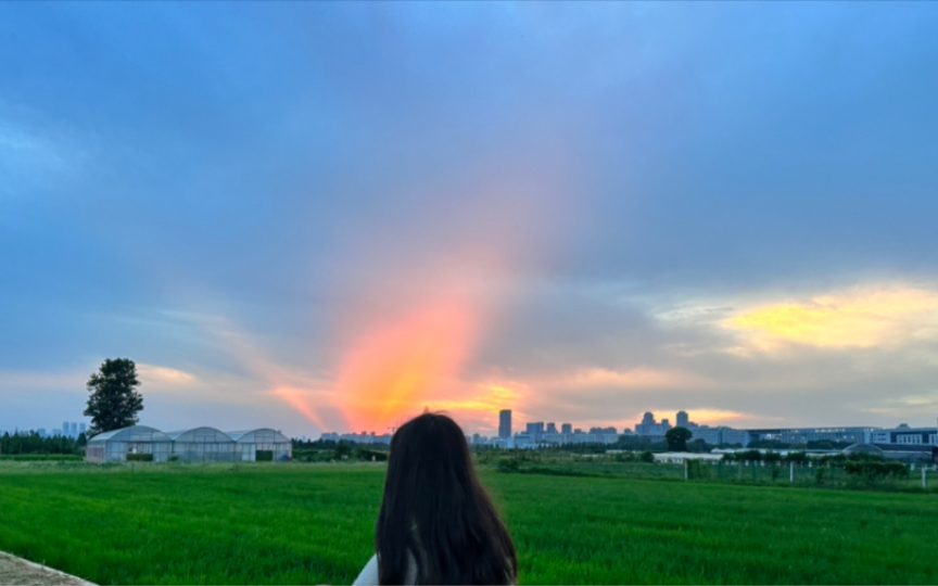 [图]在华中农业大学的田野上看夕阳，会有什么感受