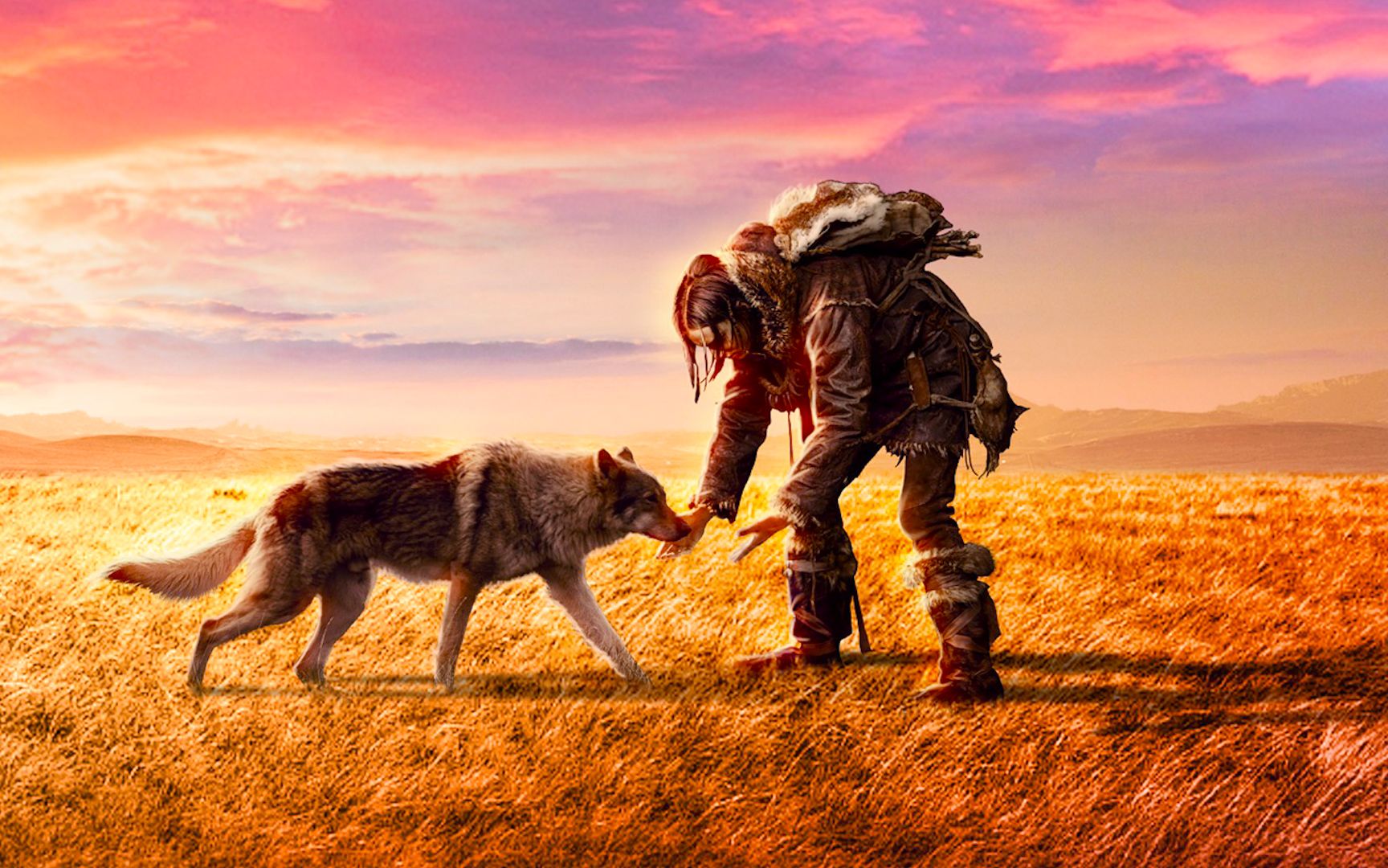 两万年前的男孩救下一只饿狼,而狼却用一生保护他