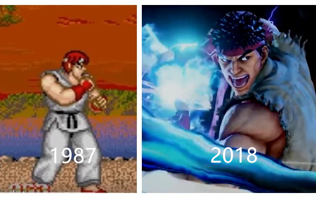 [图]格斗至尊街头霸王30年画面进化史Street Fighter 1987-2018