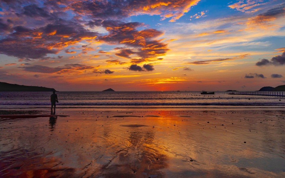 衢山岛海滩日出