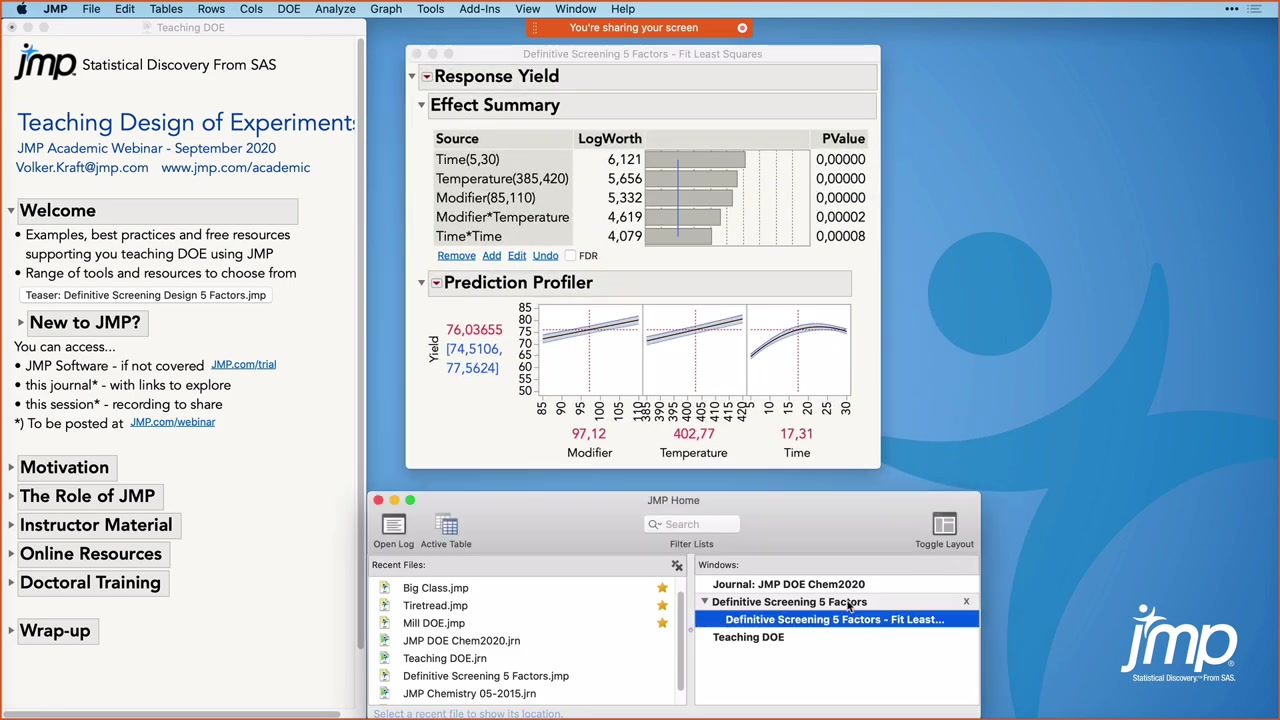 JMP Academic 092020 Teaching Design of Experiments哔哩哔哩bilibili