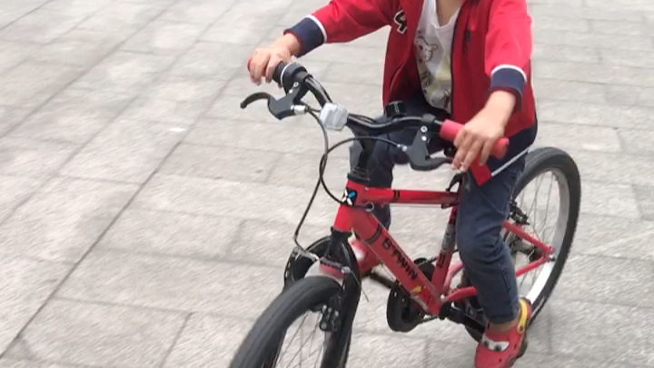 很喜欢骑小区大哥哥们的大车