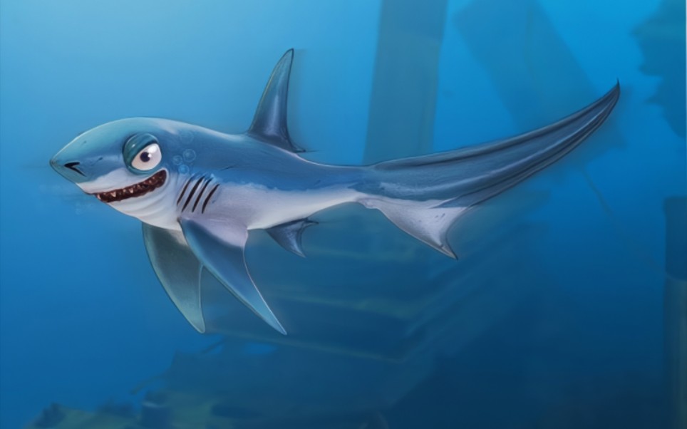 饥饿鲨世界:长尾鲨:速度绝佳的进化之作,这多少有点名不副实