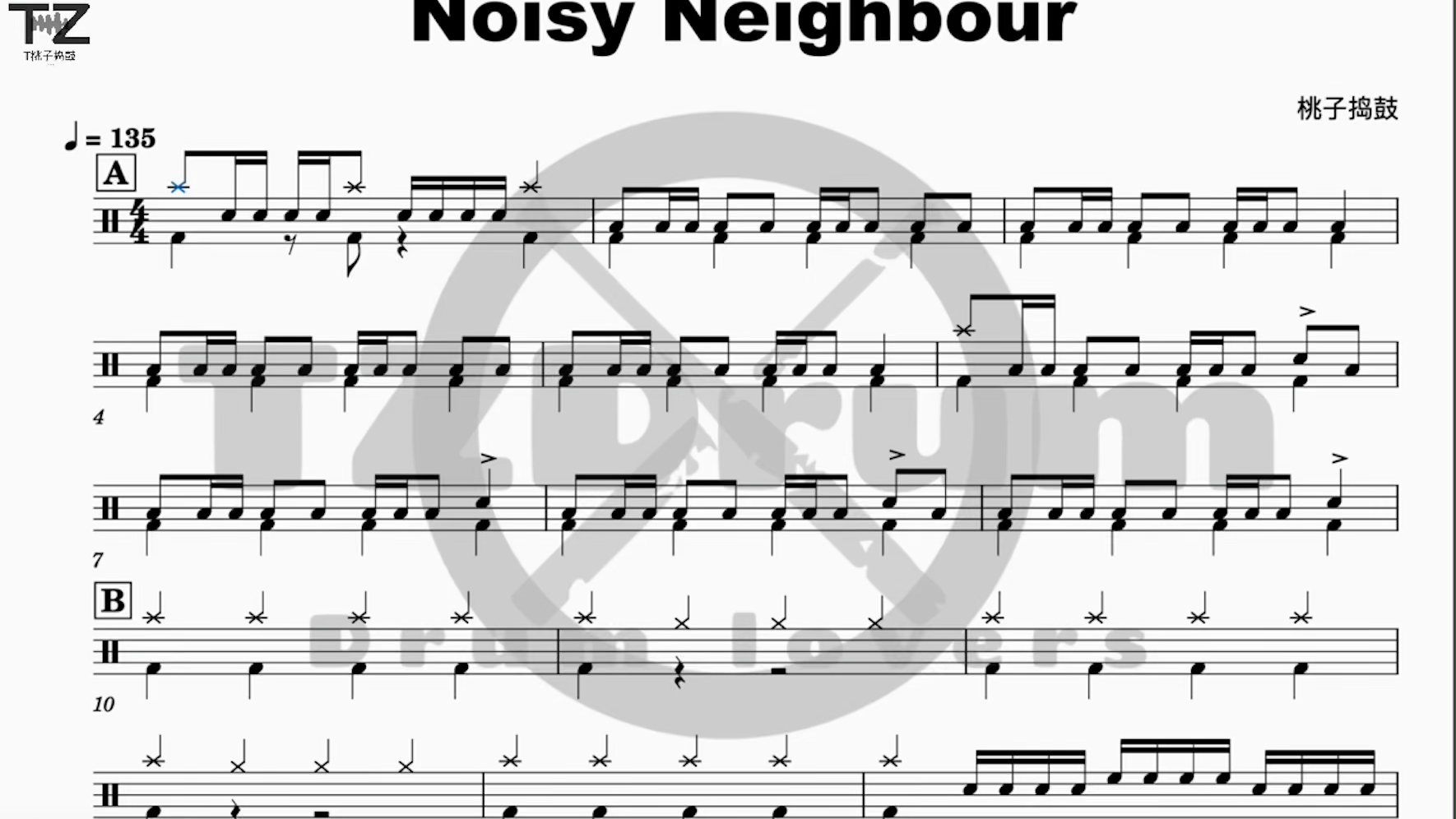 [图]RSL4-1《Noisy Neighbour》完整鼓谱