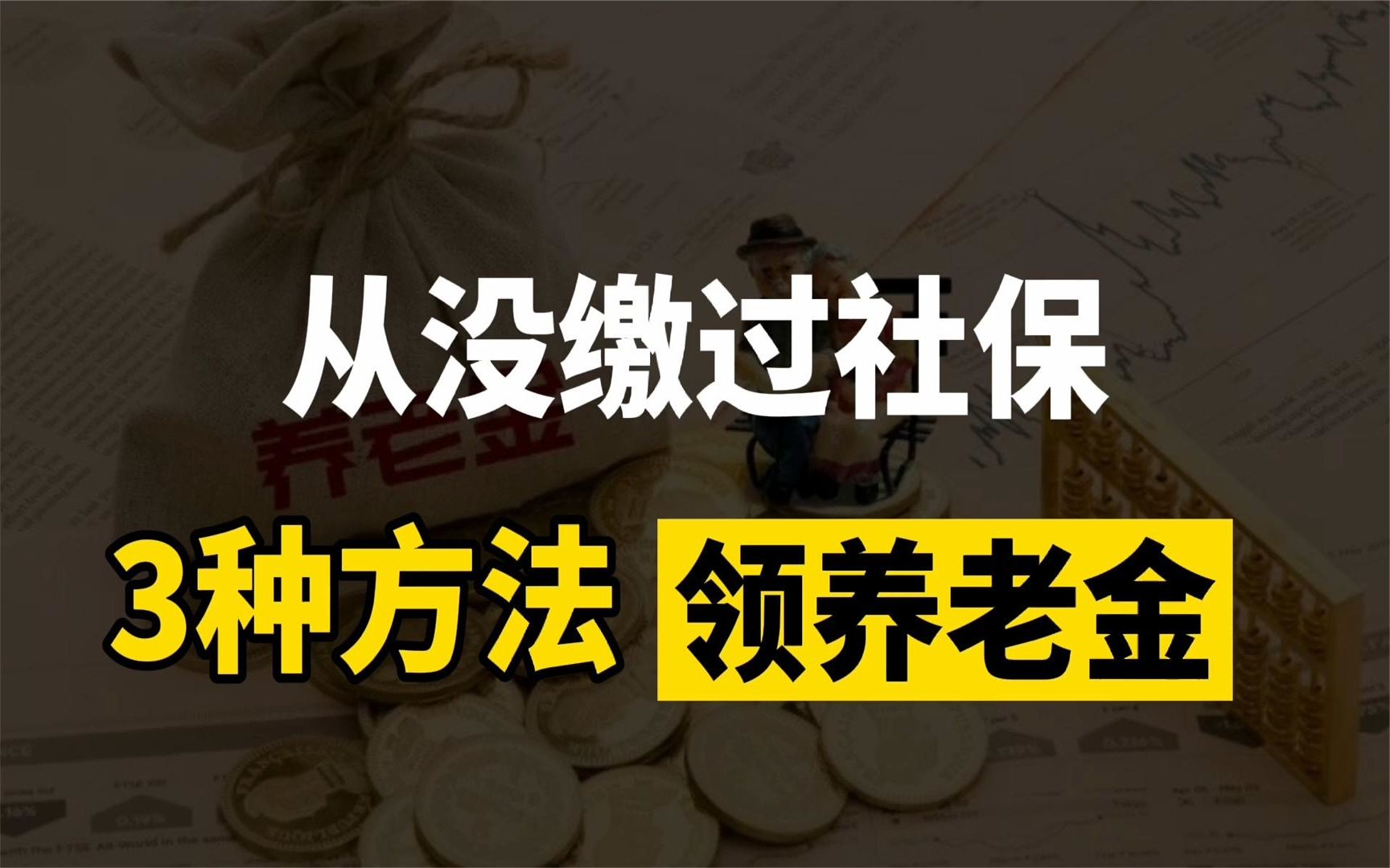 如果之前从来没有缴纳过社保,还有方法领取到养老金吗?哔哩哔哩bilibili